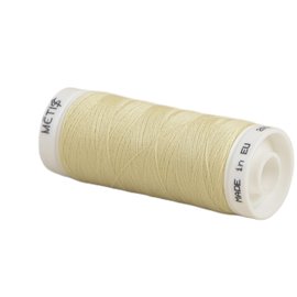 Bobine fil polyester 200m Oeko Tex fabriqué en Europe beige clair