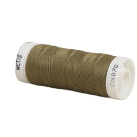 Bobine fil polyester 200m Oeko Tex fabriqué en Europe brun militaire