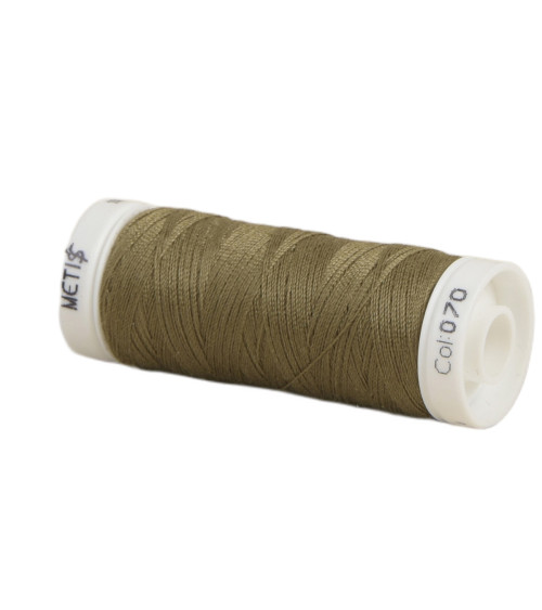 Bobine fil polyester 200m Oeko Tex fabriqué en Europe brun militaire