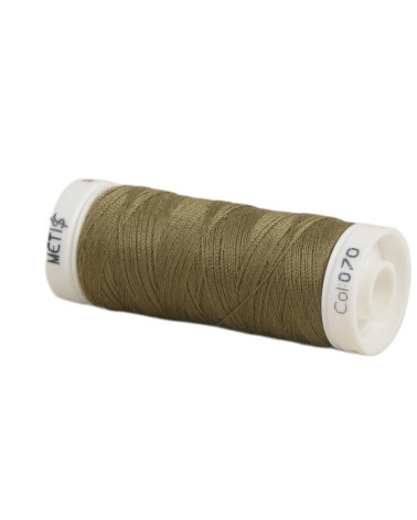 Bobine fil polyester 200m Oeko Tex fabriqué en Europe brun militaire