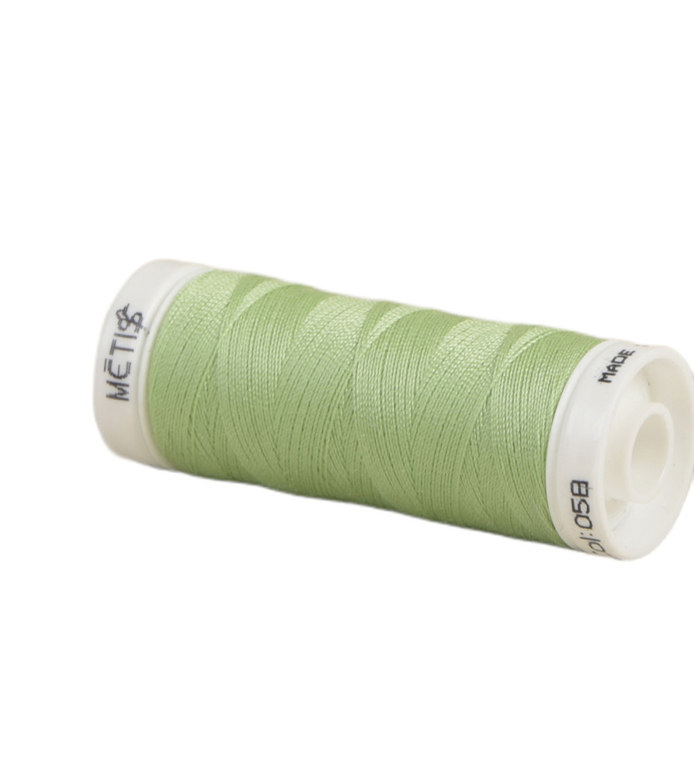 Bobine fil polyester 200m Oeko Tex fabriqué en Europe vert clair