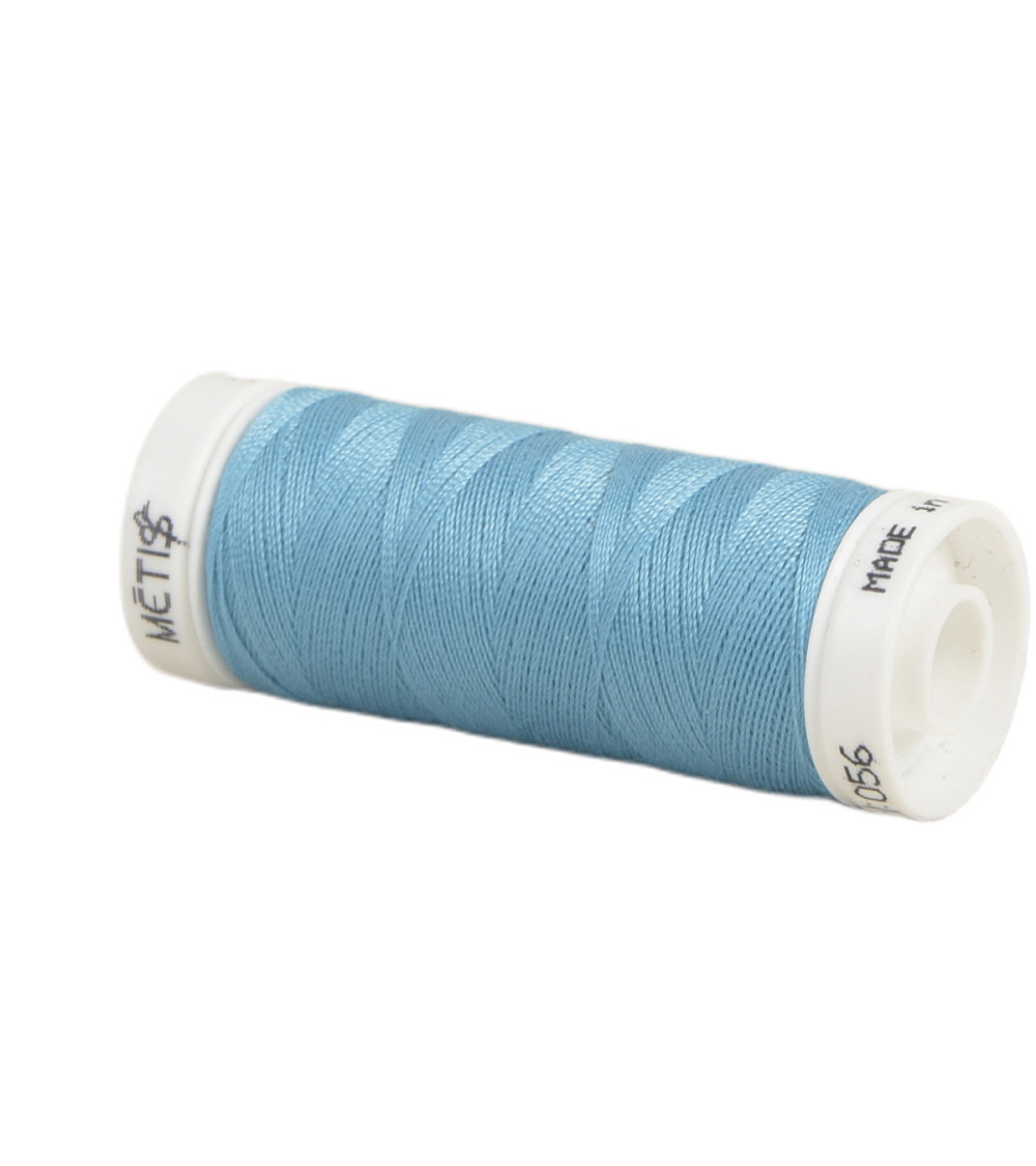 Bobine fil polyester 200m Oeko Tex fabriqué en Europe bleu eau