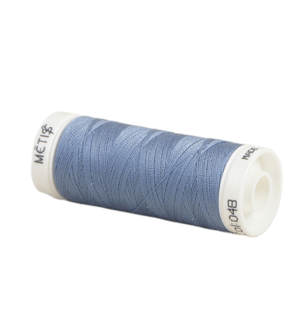 Bobine fil polyester 200m Oeko Tex fabriqué en Europe bleu nuit