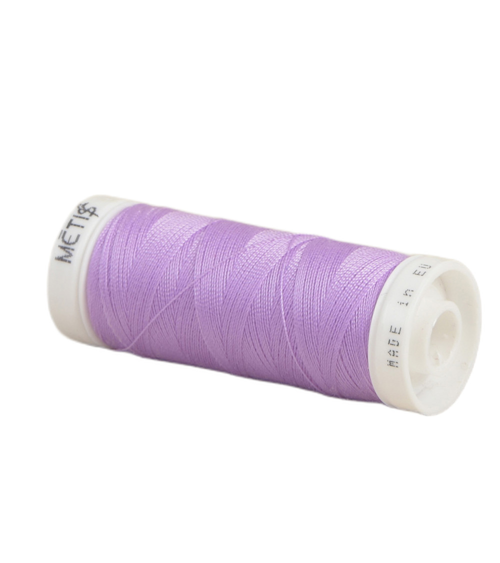 Bobine fil polyester 200m Oeko Tex fabriqué en Europe violet clair