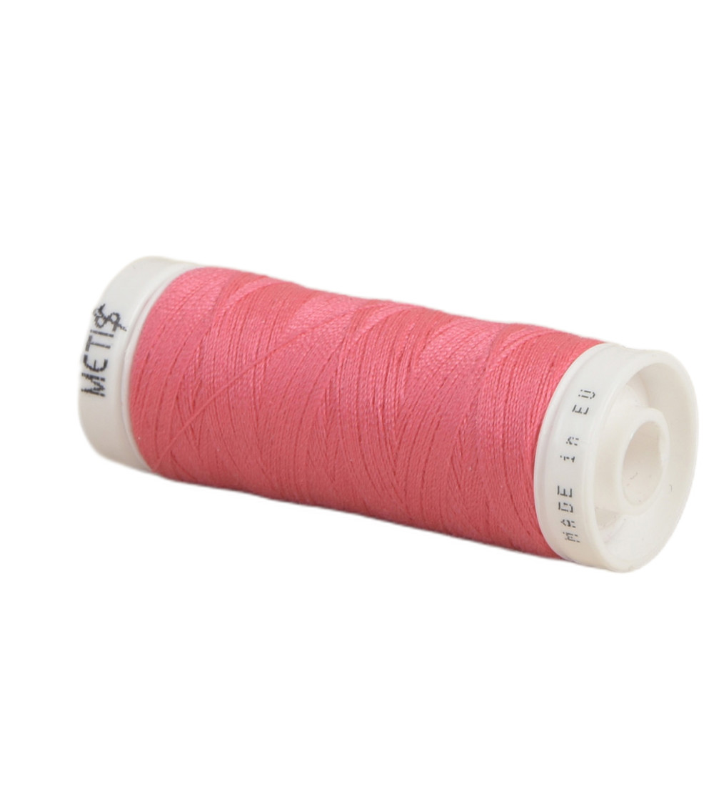 Bobine fil polyester 200m Oeko Tex fabriqué en Europe rose clair