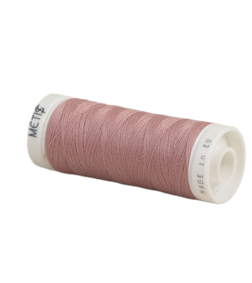 Bobine fil polyester 200m Oeko Tex fabriqué en Europe rose