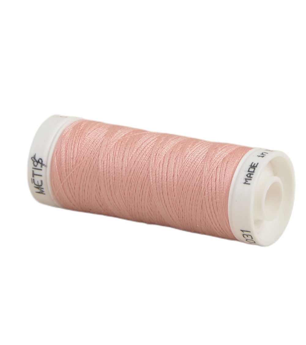 Bobine fil polyester 200m Oeko Tex fabriqué en Europe rosé