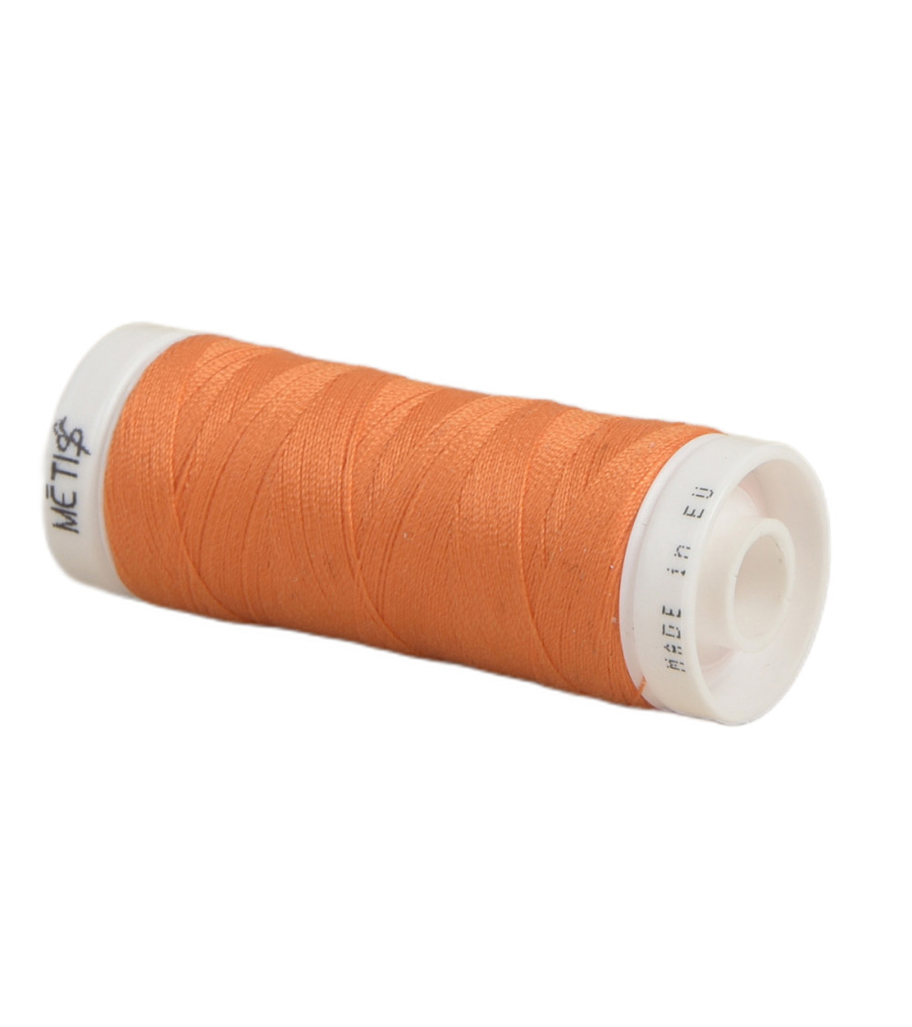 Spool of polyester thread 200m Oeko Tex made in Europe light orange
