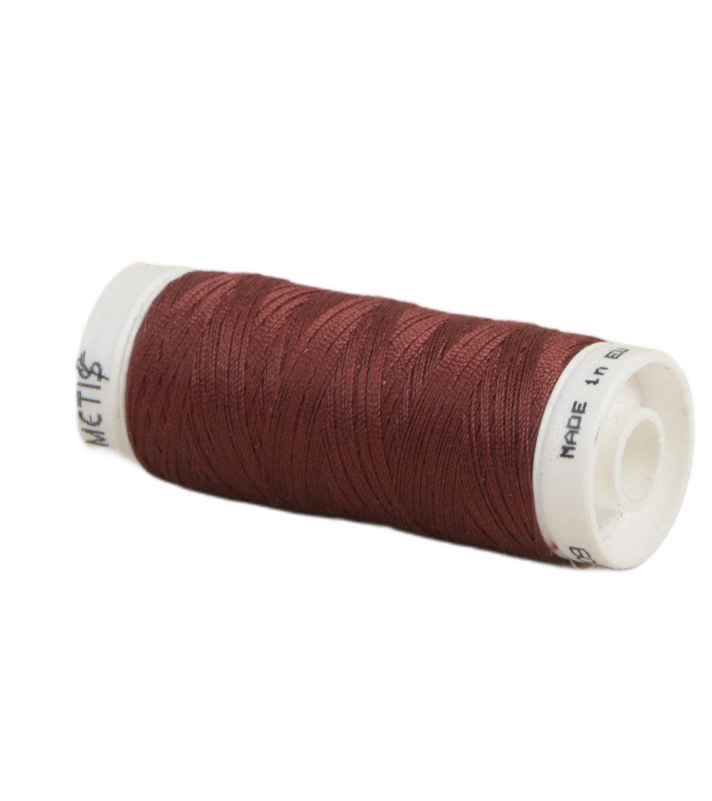 Bobine fil polyester 200m Oeko Tex fabriqué en Europe Rouge bordeaux foncé