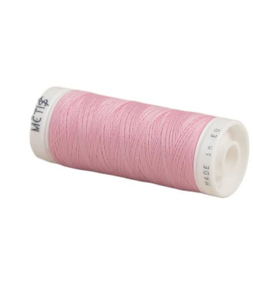 Bobine fil polyester 200m Oeko Tex fabriqué en Europe rose fort