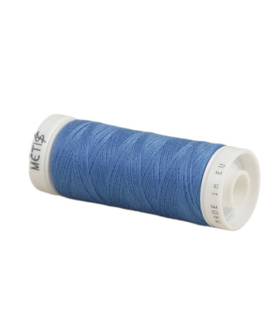 Bobine fil polyester 200m Oeko Tex fabriqué en Europe bleu clair