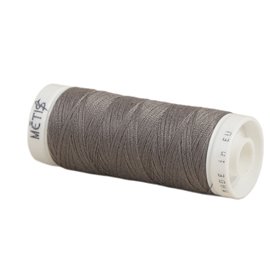 Bobine fil polyester 200m Oeko Tex fabriqué en Europe gris-brun foncé