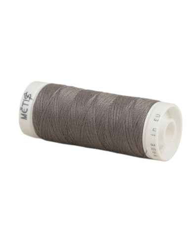 Spool of polyester thread 200m Oeko Tex made in Europe dark gray-brown