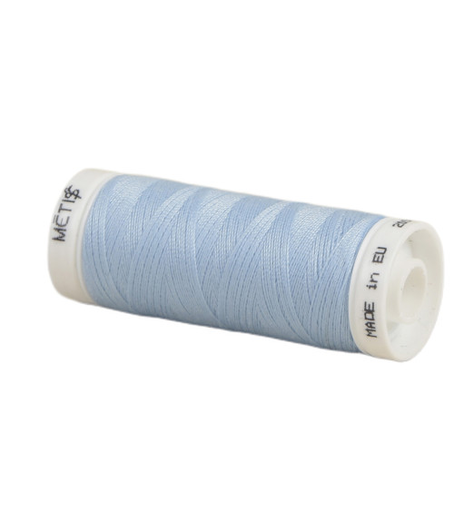 Bobine fil polyester 200m Oeko Tex fabriqué en Europe bleu glacon