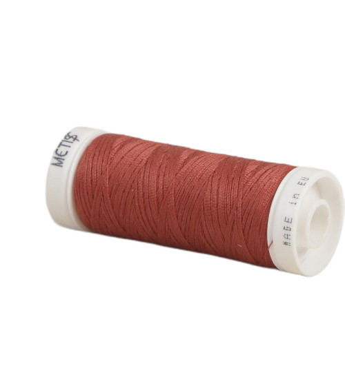 Bobine fil polyester 200m Oeko Tex fabriqué en Europe rouge briquette