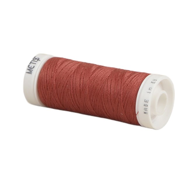 Bobine fil polyester 200m Oeko Tex fabriqué en Europe rouge briquette