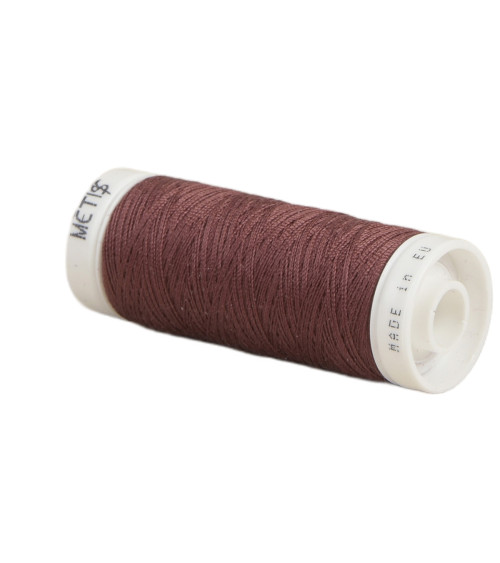 Bobine fil polyester 200m Oeko Tex fabriqué en Europe rouge raisin