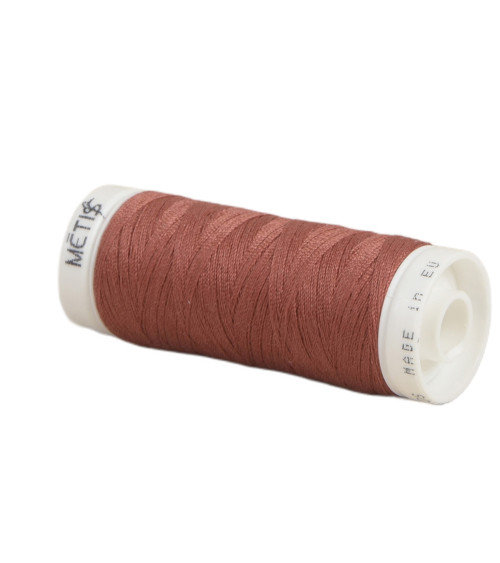 Bobine fil polyester 200m Oeko Tex fabriqué en Europe rouge brouillard