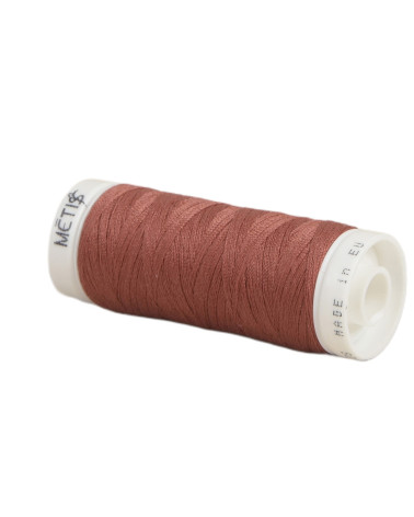 Bobine fil polyester 200m Oeko Tex fabriqué en Europe rouge brouillard
