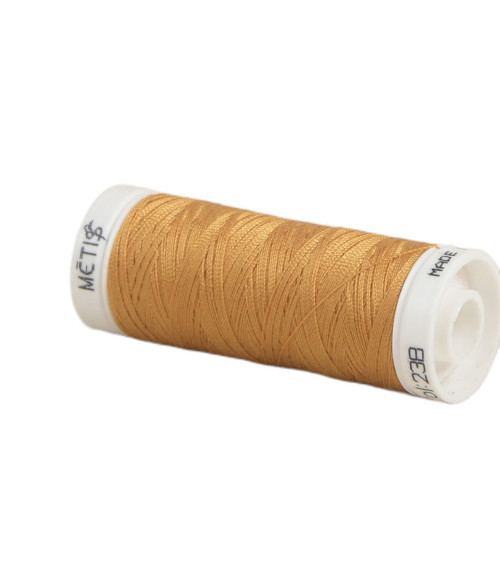 Spool of polyester thread 200m Oeko Tex made in Europe tan yellow