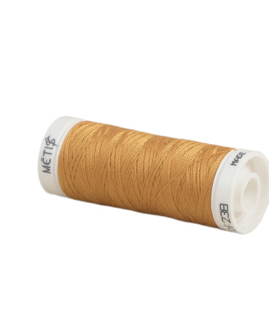 Bobina de hilo de poliéster 200m Oeko Tex fabricado en Europa amarillo tostado