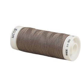 Bobine fil polyester 200m Oeko Tex fabriqué en Europe brun sahara