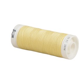 Bobine fil polyester 200m Oeko Tex fabriqué en Europe jaune crème