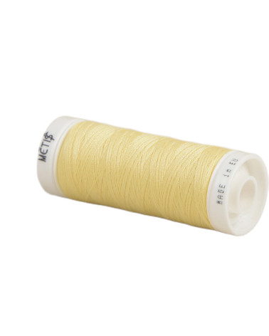 Spool of polyester thread 200m Oeko Tex made in Europe cream yellow