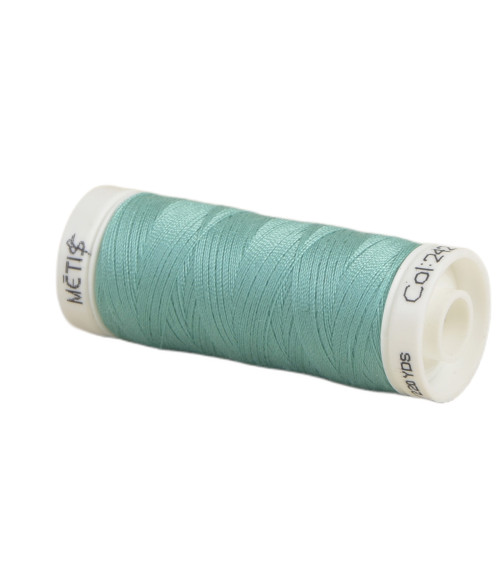 Bobine fil polyester 200m Oeko Tex fabriqué en Europe bleu aquamarine