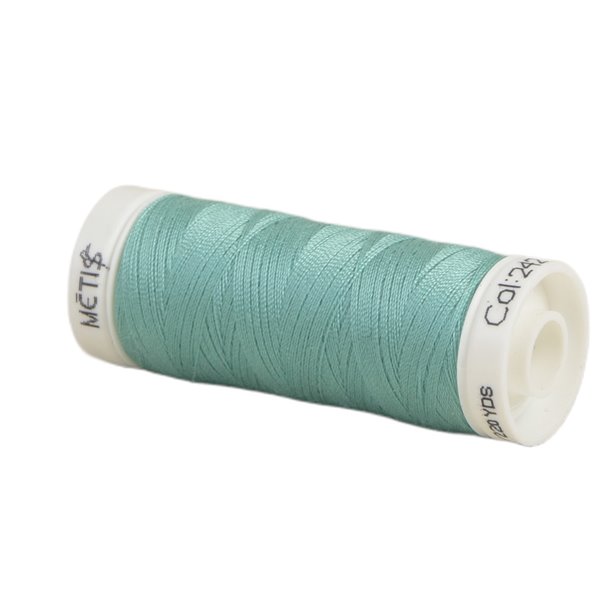 Bobine fil polyester 200m Oeko Tex fabriqué en Europe bleu aquamarine