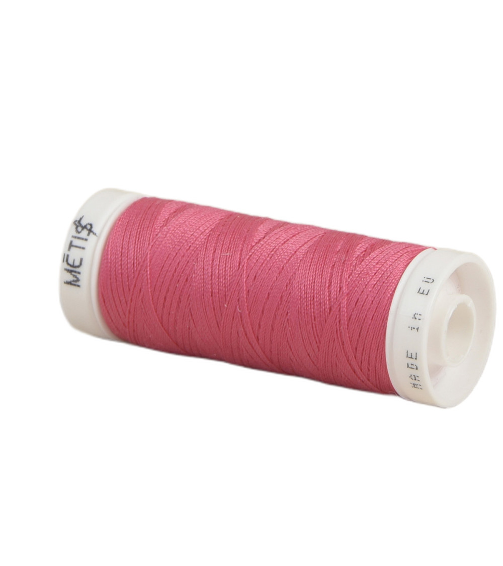 Bobine fil polyester 200m Oeko Tex fabriqué en Europe rouge cyclamen