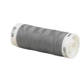 Bobine fil polyester 200m Oeko Tex fabriqué en Europe bleu gris