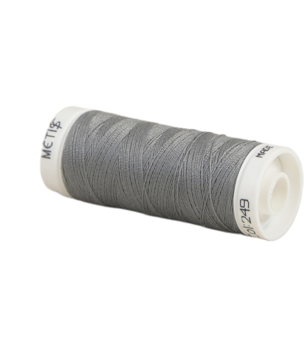 Polyester thread spool 200m Oeko Tex made in Europe blue gray