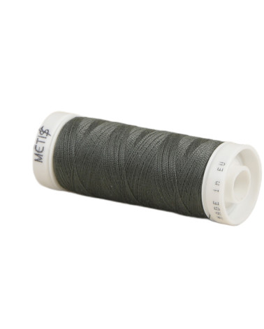 Bobine fil polyester 200m Oeko Tex fabriqué en Europe gris brouillard