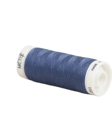 Bobine fil polyester 200m Oeko Tex fabriqué en Europe bleu marin franc