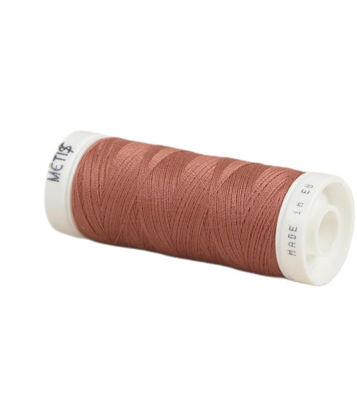 Bobine fil polyester 200m Oeko Tex fabriqué en Europe orange terracotta