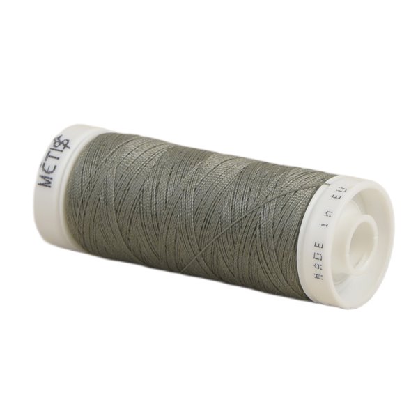 Bobine fil polyester 200m Oeko Tex fabriqué en Europe gris-vert