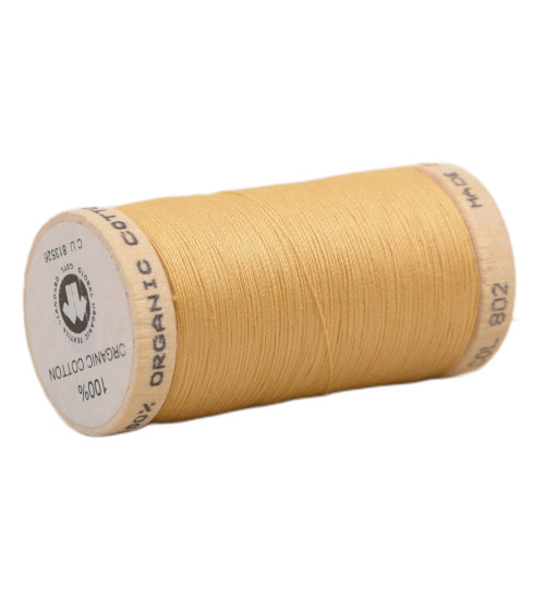 Spool of 100% organic cotton thread 275m pale yellow