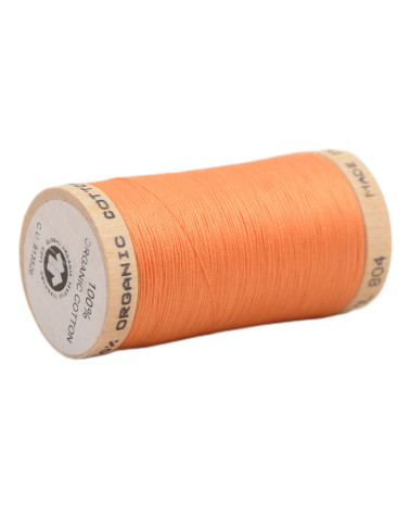 Spool of 100% organic cotton thread 275m orange