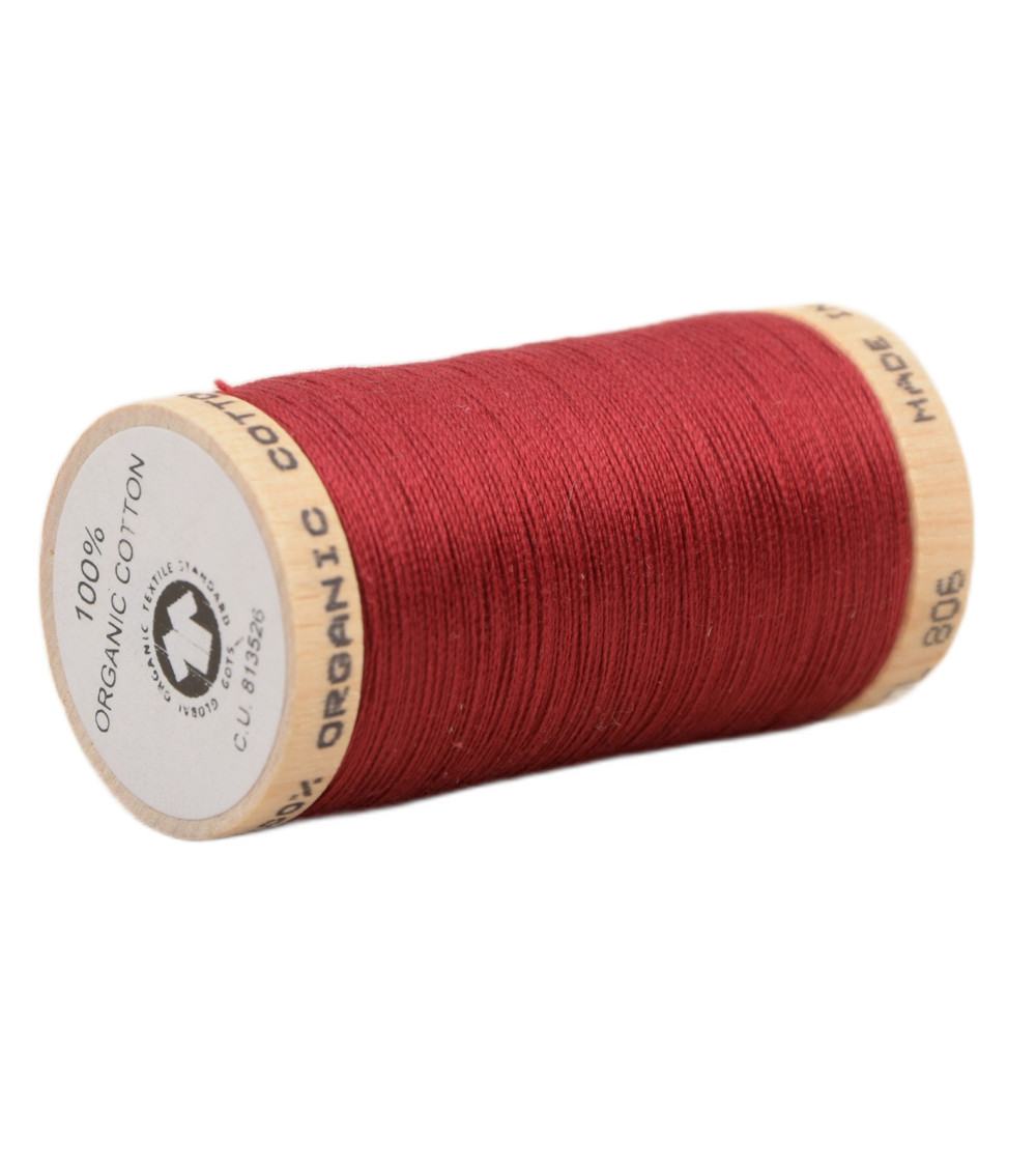 Spool of 100% organic cotton thread 275m Beaujolais