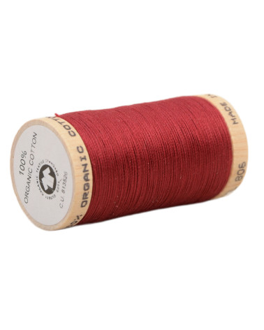 Spool of 100% organic cotton thread 275m Beaujolais
