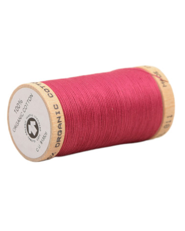 Spool of 100% organic cotton thread 275m Fuchsia Pink