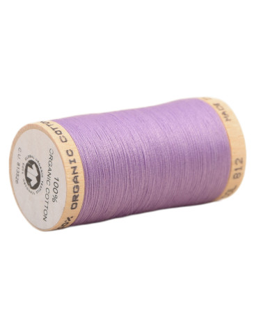 Spool of 100% organic cotton thread 275m lilac