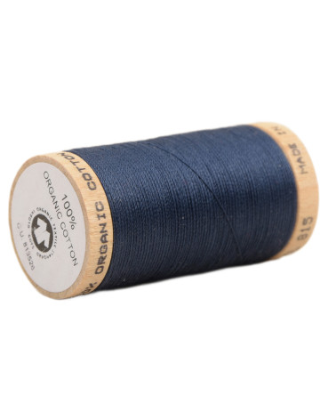 Bobina di filo di cotone organico al 100% da 275 m blu scuro