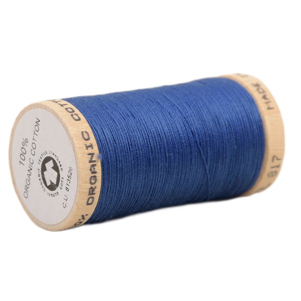 Bobine de fil 100% coton bio 275m bleu france