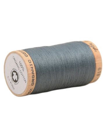 Spool of 100% organic cotton thread 275m medium gray