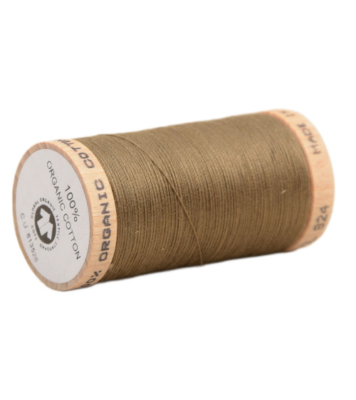 Spool of 100% organic cotton thread 275m bronze