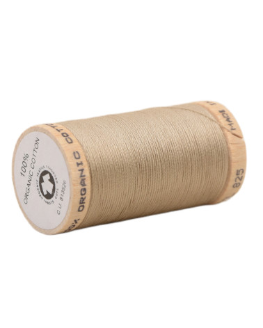 Bobine de fil 100% coton bio 275m beige antilope