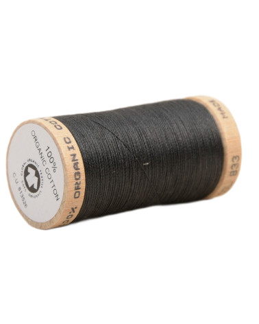 Spool of 100% organic cotton thread 275m steel gray
