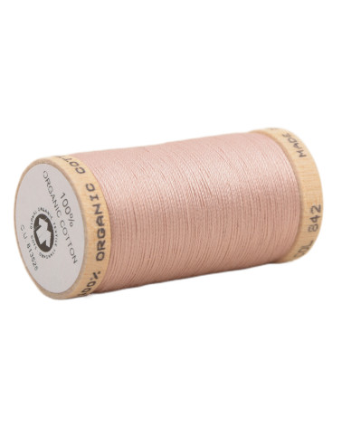 Bobina de hilo 100% algodón orgánico 275m rosa empolvado